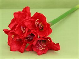 Amarylis umělý V74cm červený - velkoobchod, dovoz květin, řezané květiny Brno