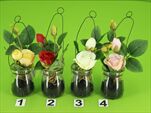 Uk Růže závěs sklo 19cm - velkoobchod, dovoz květin, řezané květiny Brno