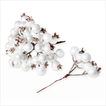 Jeřabiny umělé zápich 54ks/1,5cm bílá - velkoobchod, dovoz květin, řezané květiny Brno