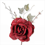 Růže zápich textil 25cm bordó - velkoobchod, dovoz květin, řezané květiny Brno