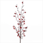 Jeřabina větev pvc 84cm červená/sníh - velkoobchod, dovoz květin, řezané květiny Brno