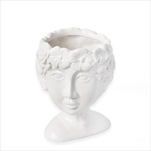 Hlava obal  keramika 11,7cm bílá - velkoobchod, dovoz květin, řezané květiny Brno