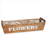 Truhlík dřevo 48x19cm natural - velkoobchod, dovoz květin, řezané květiny Brno