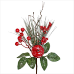 Bobule zápich vánoční 26cm červená - velkoobchod, dovoz květin, řezané květiny Brno