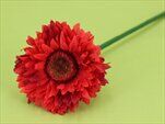 Gerbera umělá mini 44cm červená - velkoobchod, dovoz květin, řezané květiny Brno