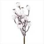 Větvička bobule pvc 29cm bílá/krystaly - velkoobchod, dovoz květin, řezané květiny Brno