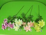 Jiřina umělá 4květy pr.11V60cm mix - velkoobchod, dovoz květin, řezané květiny Brno