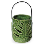 Lucerna Monstera keramika 12cm zelená - velkoobchod, dovoz květin, řezané květiny Brno