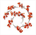 Girlanda květy umělá 150cm oranžová - velkoobchod, dovoz květin, řezané květiny Brno