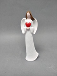 KE Anděl bílý s červeným srdcem 15cm - velkoobchod, dovoz květin, řezané květiny Brno