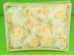 Vosková Růže Krémová 10cm - velkoobchod, dovoz květin, řezané květiny Brno