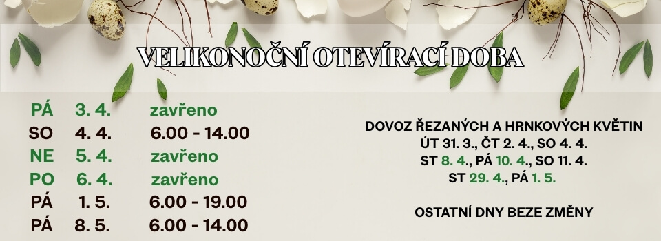 Velikonoční otevírací doba 2026