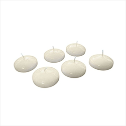 Svíčka plovoucí čočka 50x25mm/6ks bílá - velkoobchod, dovoz květin, řezané květiny Brno