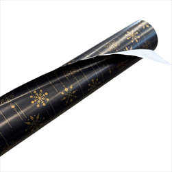 Ob papír role 0,79 x 25 m černý zlatá vločka - velkoobchod, dovoz květin, řezané květiny Brno