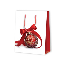 Taška vánoční 11x6x13,7cm - velkoobchod, dovoz květin, řezané květiny Brno