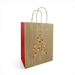 Taška vánoční 12x7,8x36cm mix - velkoobchod, dovoz květin, řezané květiny Brno