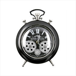 Hodiny stolní kov Transmission 5,5 x 18,5 x 25 cm  - velkoobchod, dovoz květin, řezané květiny Brno