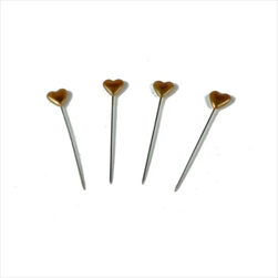 Špendlík Heart zlatý 60 mm/40 ks - velkoobchod, dovoz květin, řezané květiny Brno