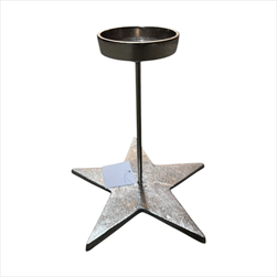 Kov svícen hvězda 21x20x23cm - velkoobchod, dovoz květin, řezané květiny Brno