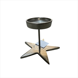 Kov svícen hvězda 16x15x12cm - velkoobchod, dovoz květin, řezané květiny Brno