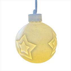 Dekorace svítící 7,5x7,5x9cm bílá - velkoobchod, dovoz květin, řezané květiny Brno