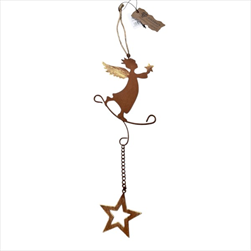 Kov závěs anděl 10x37cm - velkoobchod, dovoz květin, řezané květiny Brno