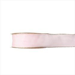 Stuha acetátová s drátem 40 MM/25 M růžová - velkoobchod, dovoz květin, řezané květiny Brno