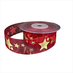 Stuha Elsa 25 mm/20 m bordó-zlatá - velkoobchod, dovoz květin, řezané květiny Brno