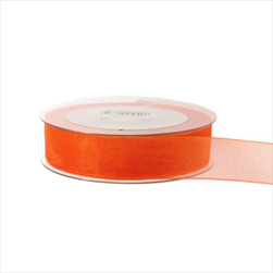 Stuha organza 25 mm/50 m s okrajem melone - velkoobchod, dovoz květin, řezané květiny Brno