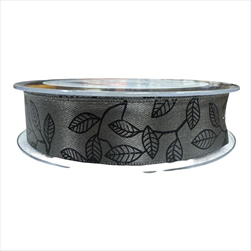 Stuha Smuteční réva 25 mm/20 m šedá - velkoobchod, dovoz květin, řezané květiny Brno