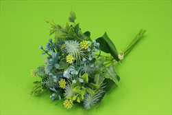 Uk kytice s bodláky 35cm modrá - velkoobchod, dovoz květin, řezané květiny Brno