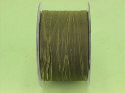 Stuha Crash 50 mm/20 m olivová - velkoobchod, dovoz květin, řezané květiny Brno