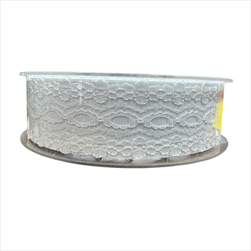 Stuha Edda krajková 30 mm/20 m bílá - velkoobchod, dovoz květin, řezané květiny Brno