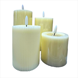 LED Svíčka baterie sada 4 ks s ovládáním - krémová - velkoobchod, dovoz květin, řezané květiny Brno