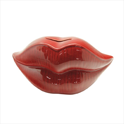 Pokladnička keramika  Kiss 11 x 20 x 10 cm červená - velkoobchod, dovoz květin, řezané květiny Brno