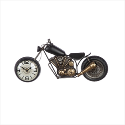 Hodiny nástěnné kov Motorcycle 6,5 x 45 x 21 cm - velkoobchod, dovoz květin, řezané květiny Brno