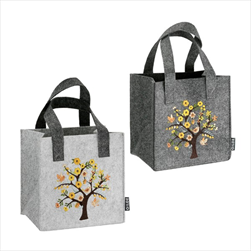 Taška dárková Strom 15 x 20 x 20 cm šedá - velkoobchod, dovoz květin, řezané květiny Brno