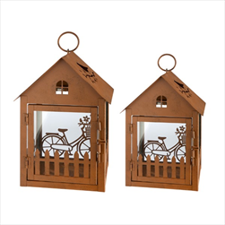 Lucerna Kolo 11 x 14 x 21 cm S2 hnědá - velkoobchod, dovoz květin, řezané květiny Brno