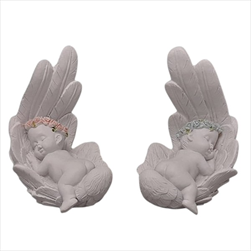 Ke anděl ležící s věnečkem 9 cm - velkoobchod, dovoz květin, řezané květiny Brno