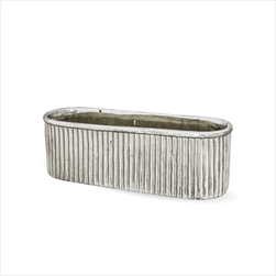 Obal stříbrný kamenina 20 x 10 cm - velkoobchod, dovoz květin, řezané květiny Brno