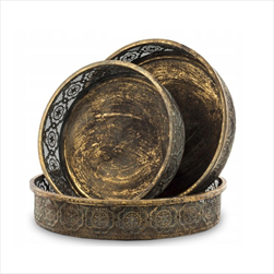 Tác zlatý sada 7,5x38x38/7x34,5x34,5/7x30x30cm - velkoobchod, dovoz květin, řezané květiny Brno