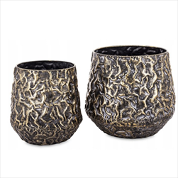 Obal kovový sada 2 kusů 23x22x22/27x27x27 cm - velkoobchod, dovoz květin, řezané květiny Brno