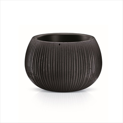 Plast květináč Beton Bowl 18 cm černý - velkoobchod, dovoz květin, řezané květiny Brno