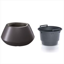 Plast květináč Heos 58,2cm antracit - velkoobchod, dovoz květin, řezané květiny Brno