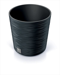 Plast květináč Furu Round 30cm antracit - velkoobchod, dovoz květin, řezané květiny Brno
