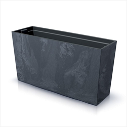 Plast truhlík Urbi Case Beton effect 77cm antracit - velkoobchod, dovoz květin, řezané květiny Brno