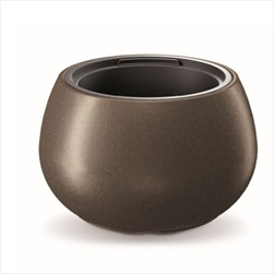 Plast květináč Heos 37cm kávový - velkoobchod, dovoz květin, řezané květiny Brno