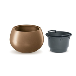 Plast květináč Heos 43,6cm naturo - velkoobchod, dovoz květin, řezané květiny Brno