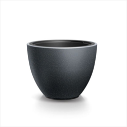 Plast květináč Heos s vkladem 29,8 cm antracit - velkoobchod, dovoz květin, řezané květiny Brno
