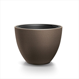 Plast květináč Heos s vkladem 39,5 cm káva - velkoobchod, dovoz květin, řezané květiny Brno